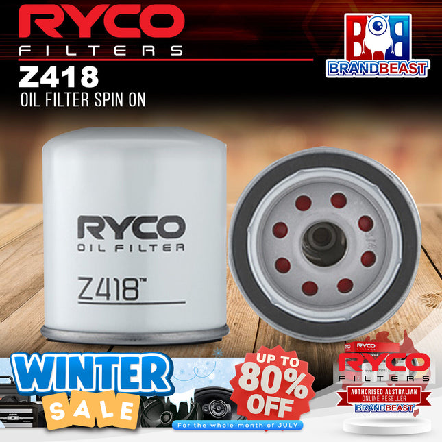 Ryco Z418 Oil Filter Spin On