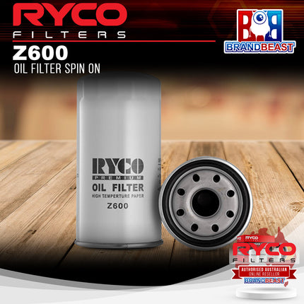 Ryco Z600 Oil Filter Spin On