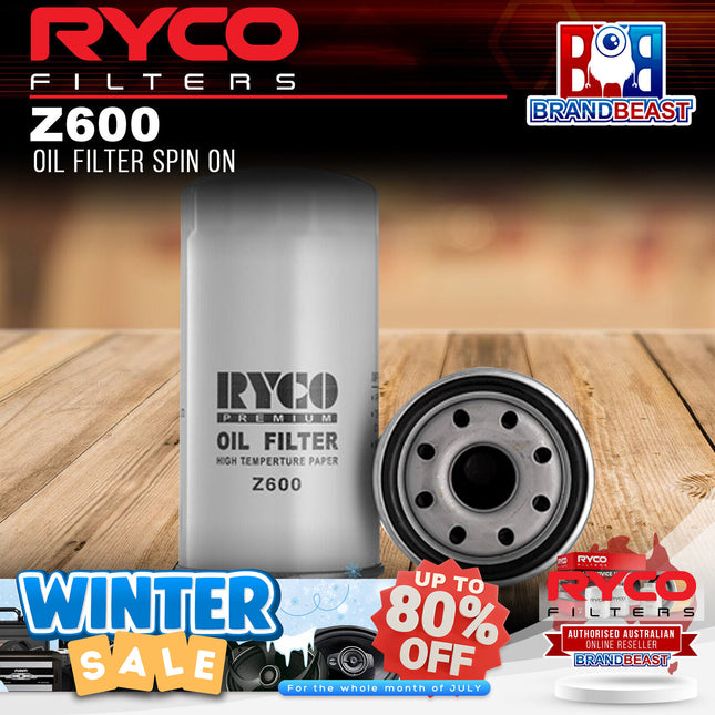 Ryco Z600 Oil Filter Spin On