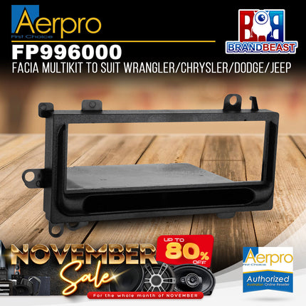 Aerpro FP996000 Facia Multikit Suit Jeep Grand Cherokee/Cherokee/Wrangler 1-DIN