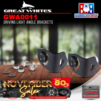 Great Whites GWA0011 Driving Light Angle Brackets