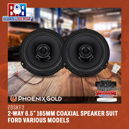 Phoenix Gold ZDSKF2 2-Way 6.5‚Ä≥ 165mm Coaxial Speaker Suit Ford Various Models