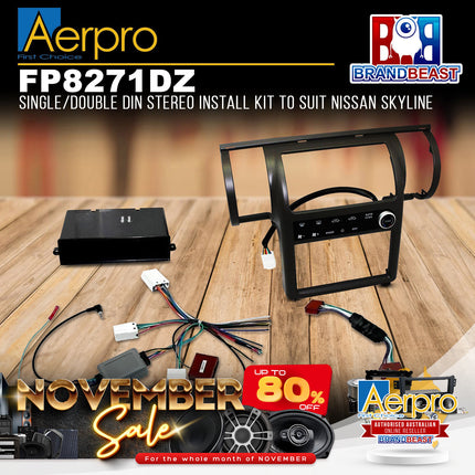 Aerpro FP8271DZ Single/Double DIN Install Kit Suit Nissan Skyline V35 350GT