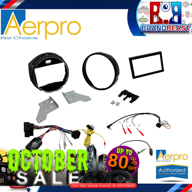 Aerpro FP8250K 2-DIN Stereo Install Kit Suit Mini F55/F56 2014-On Gloss Black