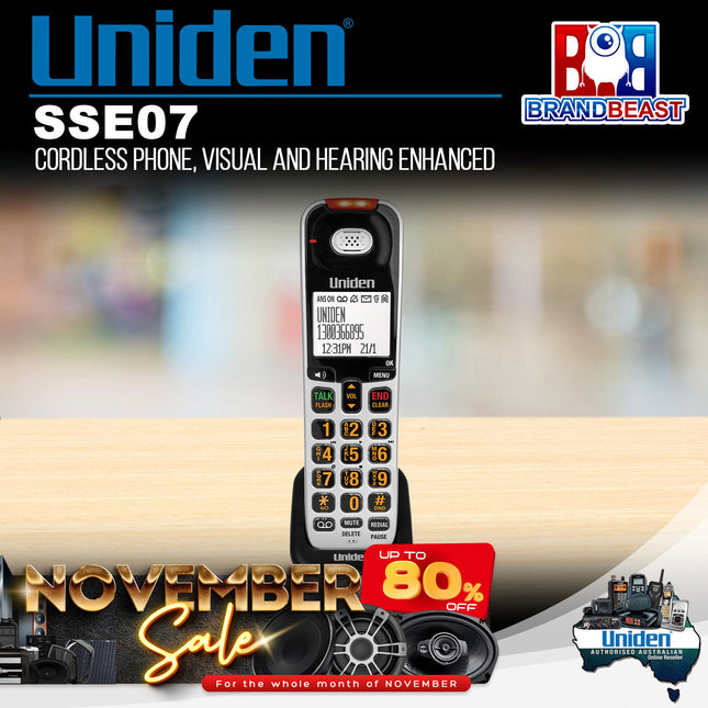Uniden SSE07 Optional Sight & Sound Digital Cordless Handset SSE 45/47 Phone
