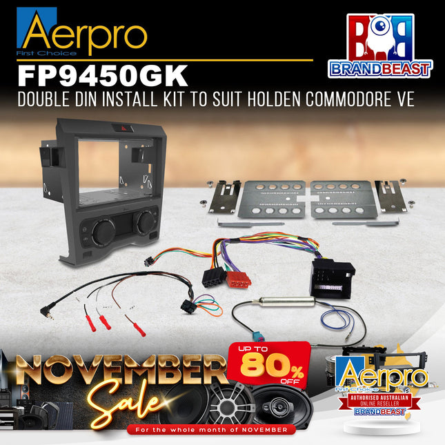 Aerpro FP9450GK Double DIN Grey Install Kit Suit Holden Commodore VE Series 1