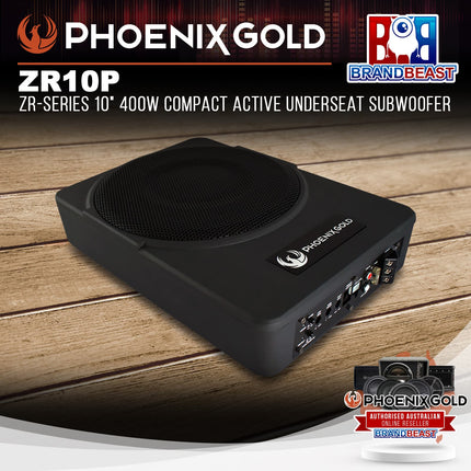 Phoenix Gold ZR10P ZR-Series 10" 400w Compact Active Underseat Subwoofer