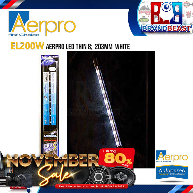 Aerpro EL200W 8" 203mm LED Thin White