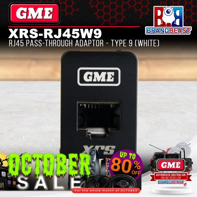 GME XRS-RJ45W9 RJ45 Pass-through Adaptor - Type 9 (White)