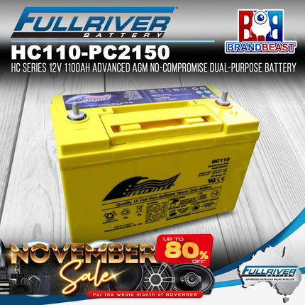 Fullriver HC110 - (PC2150 STUD) 12V 1100Ah Advanced AGM Dual-Purpose Battery