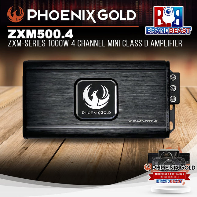 Phoenix Gold ZXM500.4 ZXM-Series 1000W 4 Channel Mini Class D Amplifier