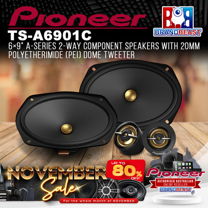 Pioneer TS-A6901C 6√ó9" A-Series 2-Way Component Speakers