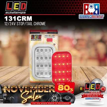 LED Autolamps 131CRM 12/24V Stop/Tail Chrome