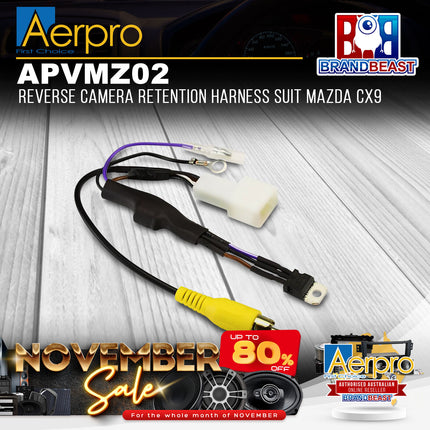 Aerpro APVMZ02 Reverse Camera Retention Harness Suit Mazda CX5 & CX9