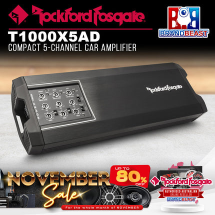 Rockford Fosgate T1000X5ad Power 1,000 Watt Class-ad 5-Channel Amplifier