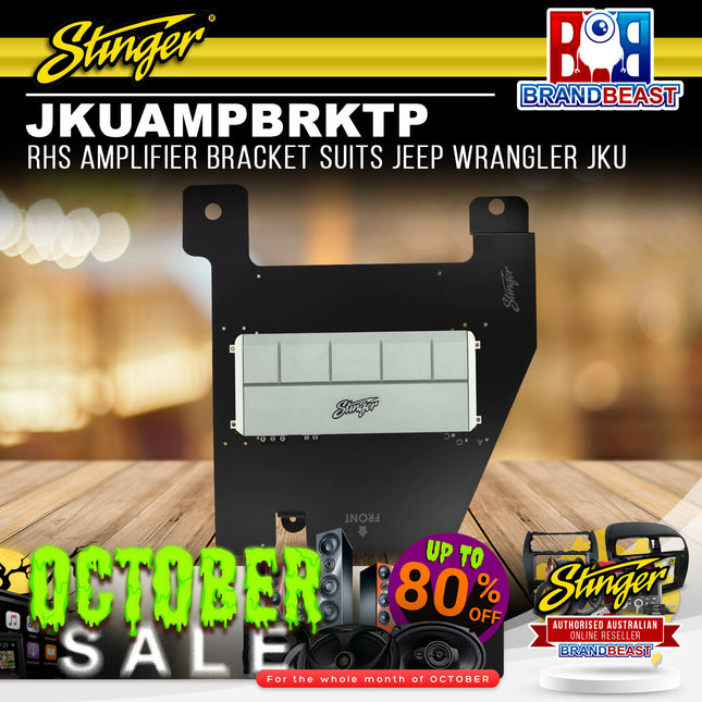 Stinger JKUAMPBRKTP RHS Amplifier Bracket Suits Jeep Wrangler JKU