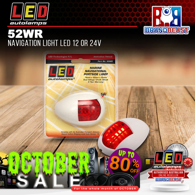 LED Autolamps 52WR Navigation Light LED 12 or 24V