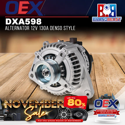 OEX DXA598 Alternator 12V 130A Denso Style