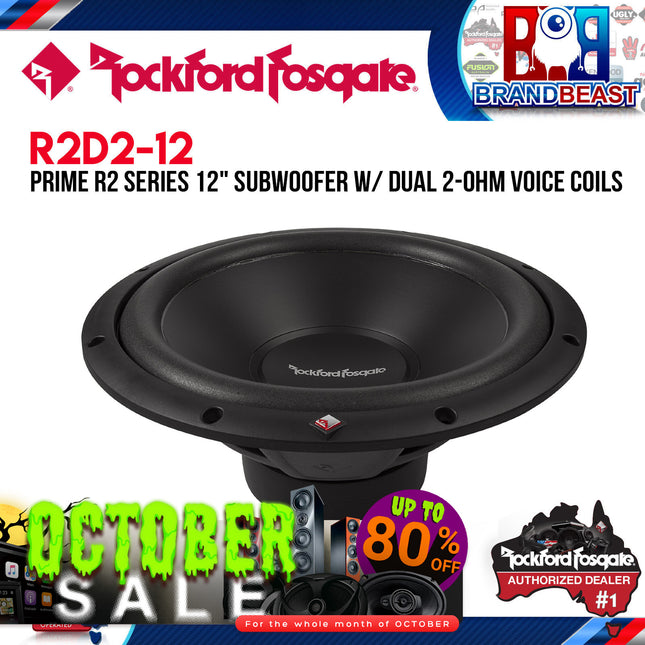 Rockford Fosgate R2D2-12 Prime 12" R2 2-Ohm DVC Subwoofer
