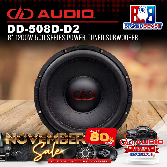 DD Audio DD-508D-D2 8" 1200W 500 Series Power Tuned Subwoofer