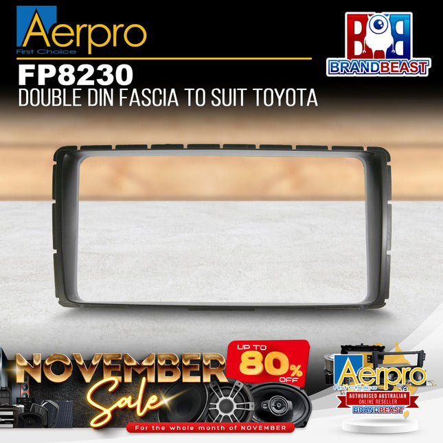 Aerpro FP8230 Double DIN Black Facia Kit Suit Toyota Hilux 2014