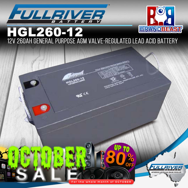 Fullriver HGL260-12 HGL Series 12V 260Ah AGM Valve-Regulated Lead Acid Battery