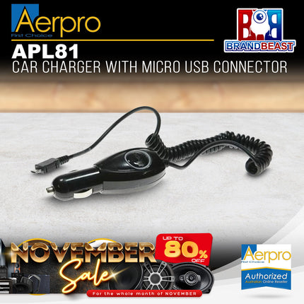 Aerpro APL81 Car Charger with Micro USB Connector