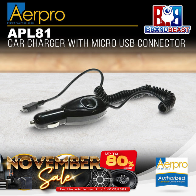 Aerpro APL81 Car Charger with Micro USB Connector