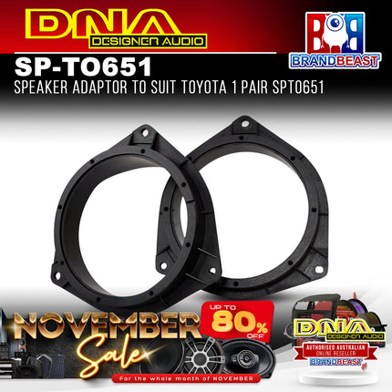 DNA SP-TO651 6.5" 30mm Speaker Adaptors To Suit Toyota (Pair)