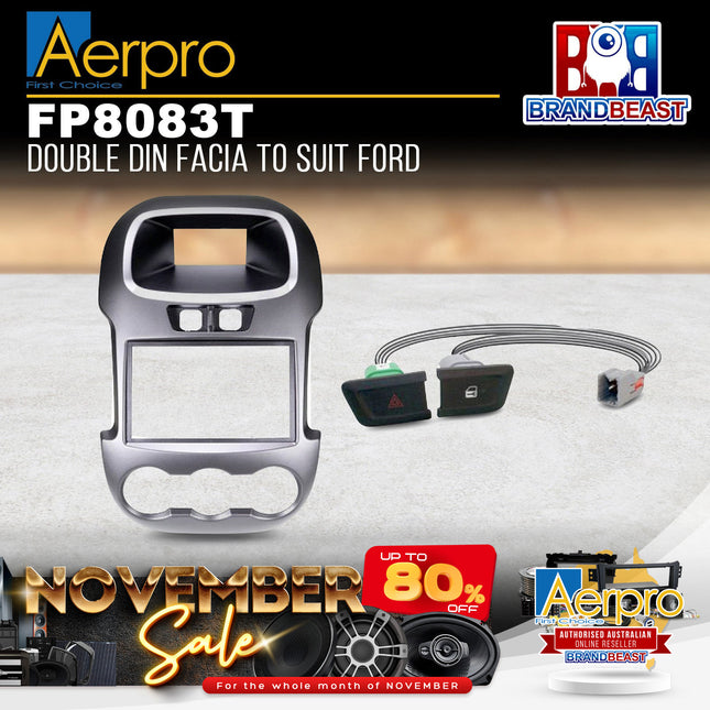Aerpro FP8083T Double Din Facia to Suit Ford