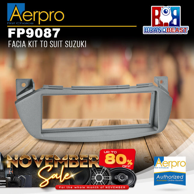 Aerpro FP9087 Single DIN Silver Facia Kit Suit Suzuki Alto 2009 - 2014