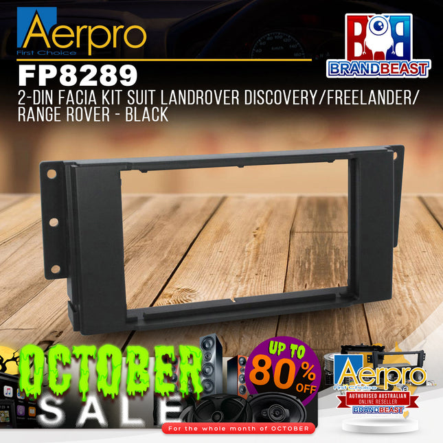 Aerpro FP8289 Double DIN Black Facia Kit Suit Land Rover Various Vehicles