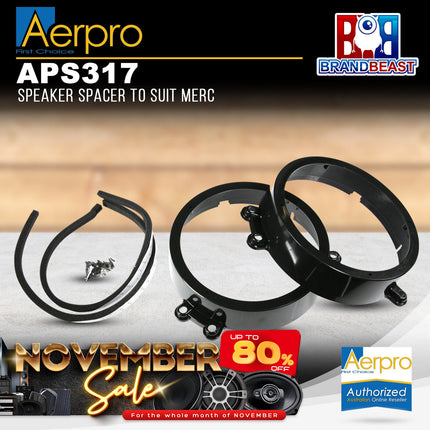 Aerpro APS317 120mm Factory Speaker Adaptor Spacers Suit Mercedes