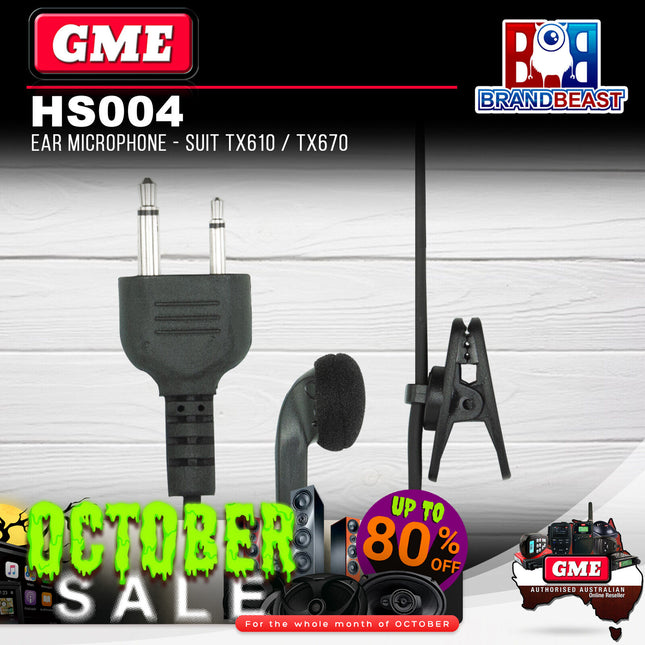 GME HS004 Earpiece Microphone - Suit TX610/TX670