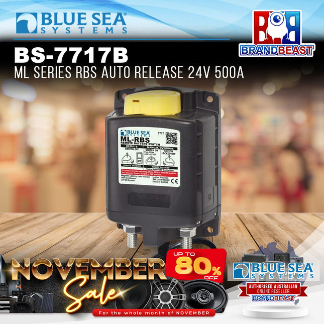 Blue Sea Systems BS-7717B ML Series RBS Auto Release 24v 500A