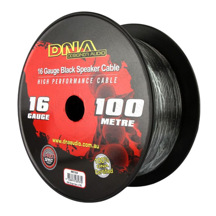 DNA AWS7016 16 Gauge Black Speaker Cable 100 Metre Reel