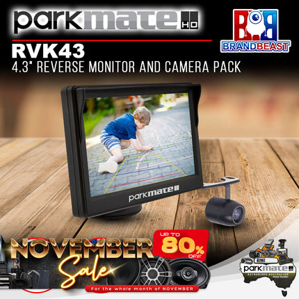 Parkmate RVK43 4.3" Monitor & Camera Package
