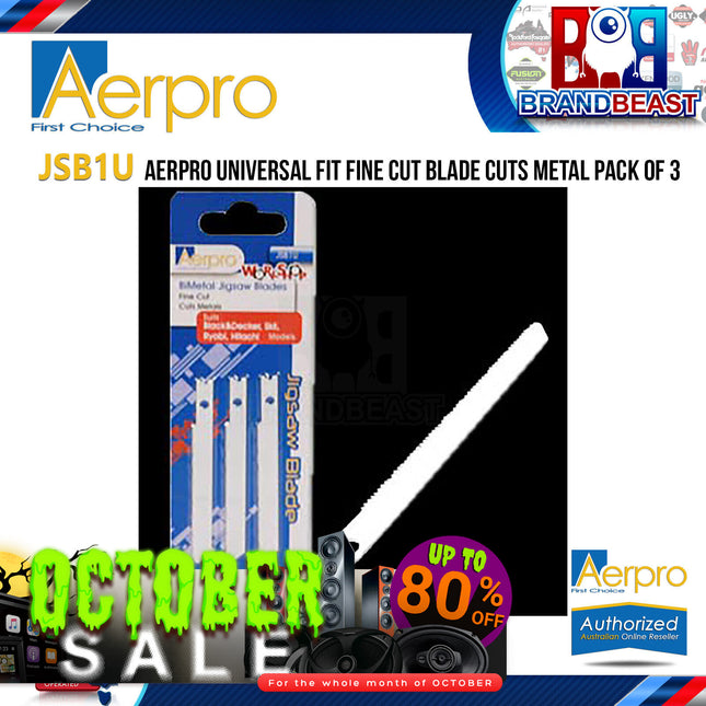 Aerpro JSB1U Universal Fit Fine Cut Blade Cuts Metal Pack Of 3