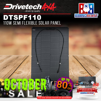 Drivetech4X4 DTSPF110 110W Semi Flexible Solar Panel