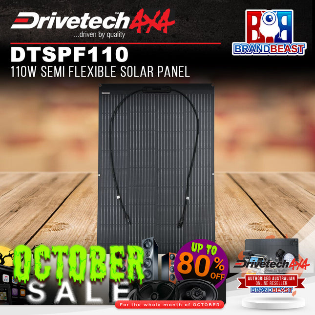 Drivetech4X4 DTSPF110 110W Semi Flexible Solar Panel