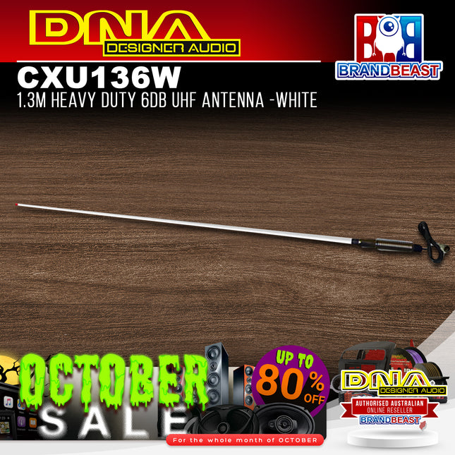 DNA CXU136W 6dB 1.3m Heavy Duty UHF Antenna - White