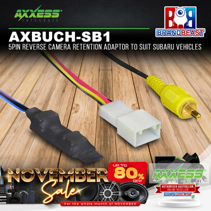 Axxess AXBUCH-SB1 5PIN Reverse Camera Retention Adaptor Suit Subaru Vehicles