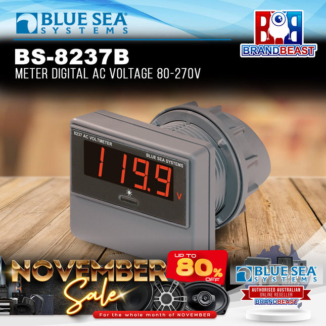Blue Sea Systems BS-8237B Meter Digital AC Voltage 80-270V