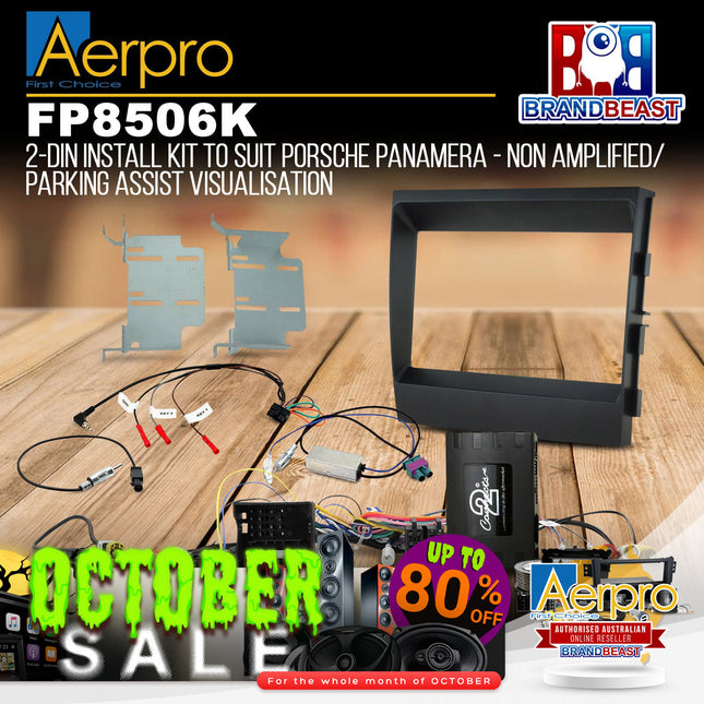 Aerpro FP8506K 2-DIN Install Kit to Suit Porsche Panamera - Non Amp/Parking Disp