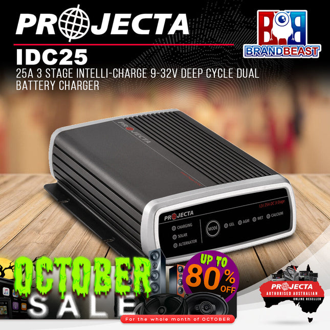 PROJECTA IDC25 25A 3 Stage Intelli-Charge 9-32V Deep Cycle Dual Battery Charger