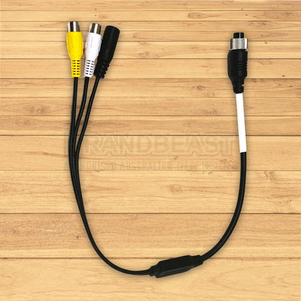 MONGOOSE PVC12HDF 4 Pin Male to RCA and Power - Heavy Duty Camera Adapter Cable
