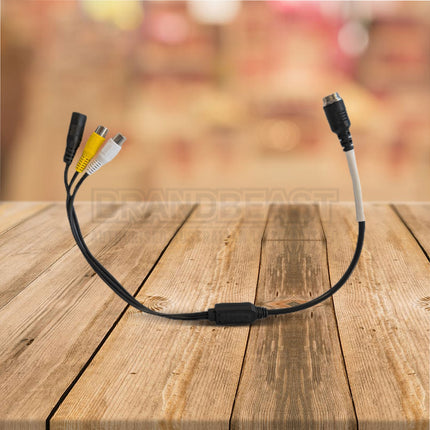 MONGOOSE PVC12HDM 4 Pin Male to RCA and Power - Heavy Duty Camera Adapter Cable