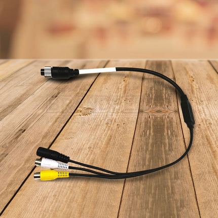 MONGOOSE PVC12HDF 4 Pin Male to RCA and Power - Heavy Duty Camera Adapter Cable