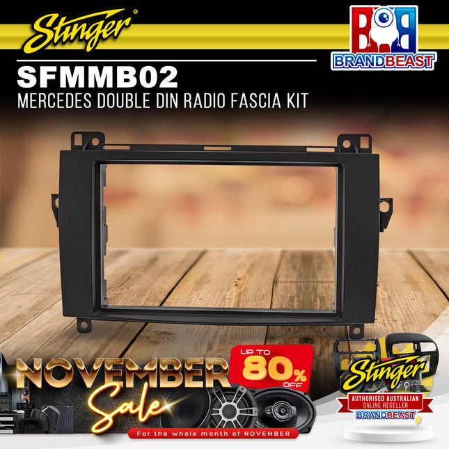 Stinger SFMMB02 Mercedes Double DIN Radio Fascia Kit