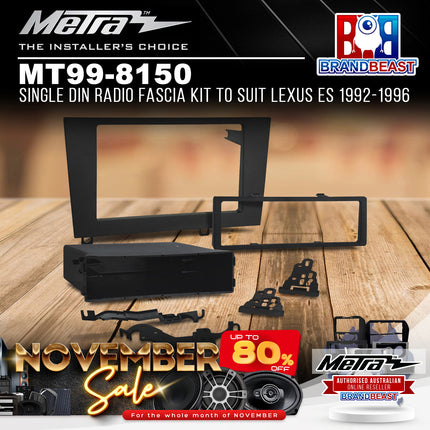Metra MT99-8150 Single DIN Radio Fascia Kit To Suit Lexus ES 1992-1996